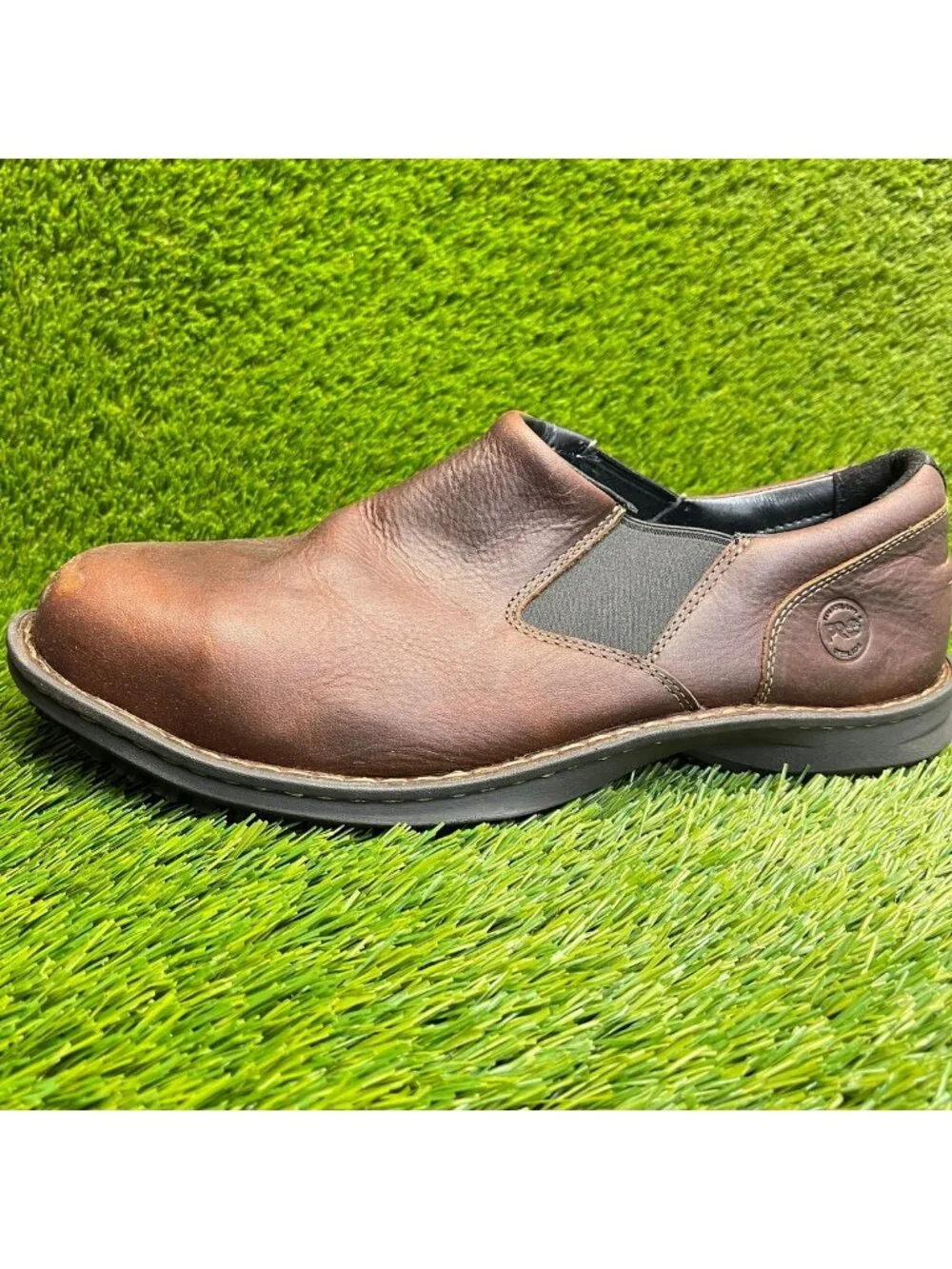 Timberland PRO Gladstone ESD Mens Size 12 Brown Steel Toe Safety Slip-On Shoes
